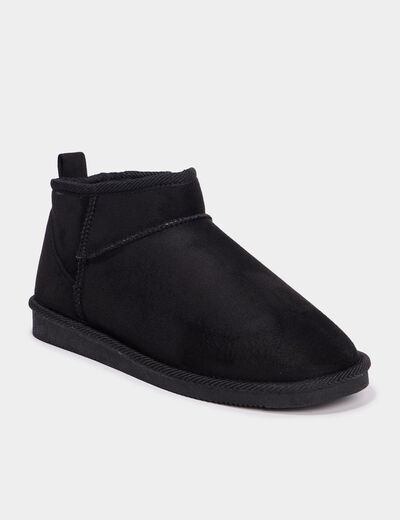 Bottines fourrées noir femme