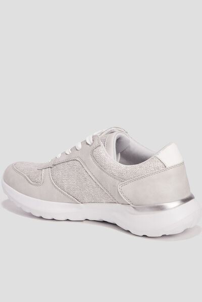 Runnings à lacets gris femme