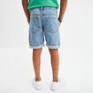 Bermuda jean straight taille &eacute;lastique denim triple stone gar&ccedil;on