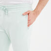 Pantalon jogging droit molleton vert pastel homme