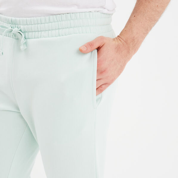 Pantalon jogging droit molleton vert pastel homme