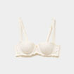Soutien-gorge bandeau avec coques blanc femme
