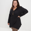 T-shirt manches longues noir femme grande taille
