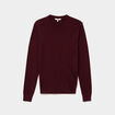 Pull jersey avec col en V violet fonc&eacute; homme