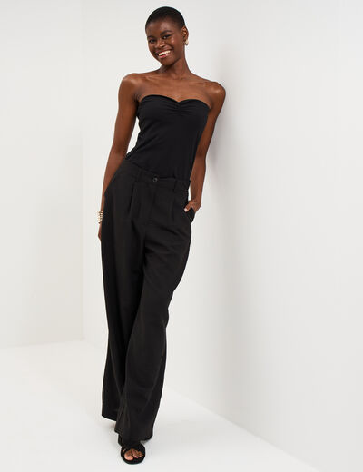 Bustier ajust&eacute; noir femme