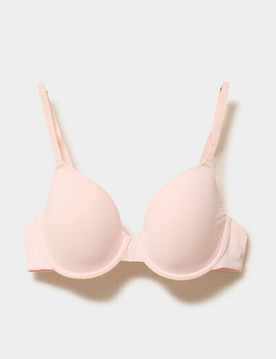 Soutien-gorge corbeille padd&eacute; microfibre rose clair femme