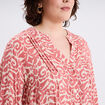 Robe chemise à volants manches 3/4 ecru femme grande taille