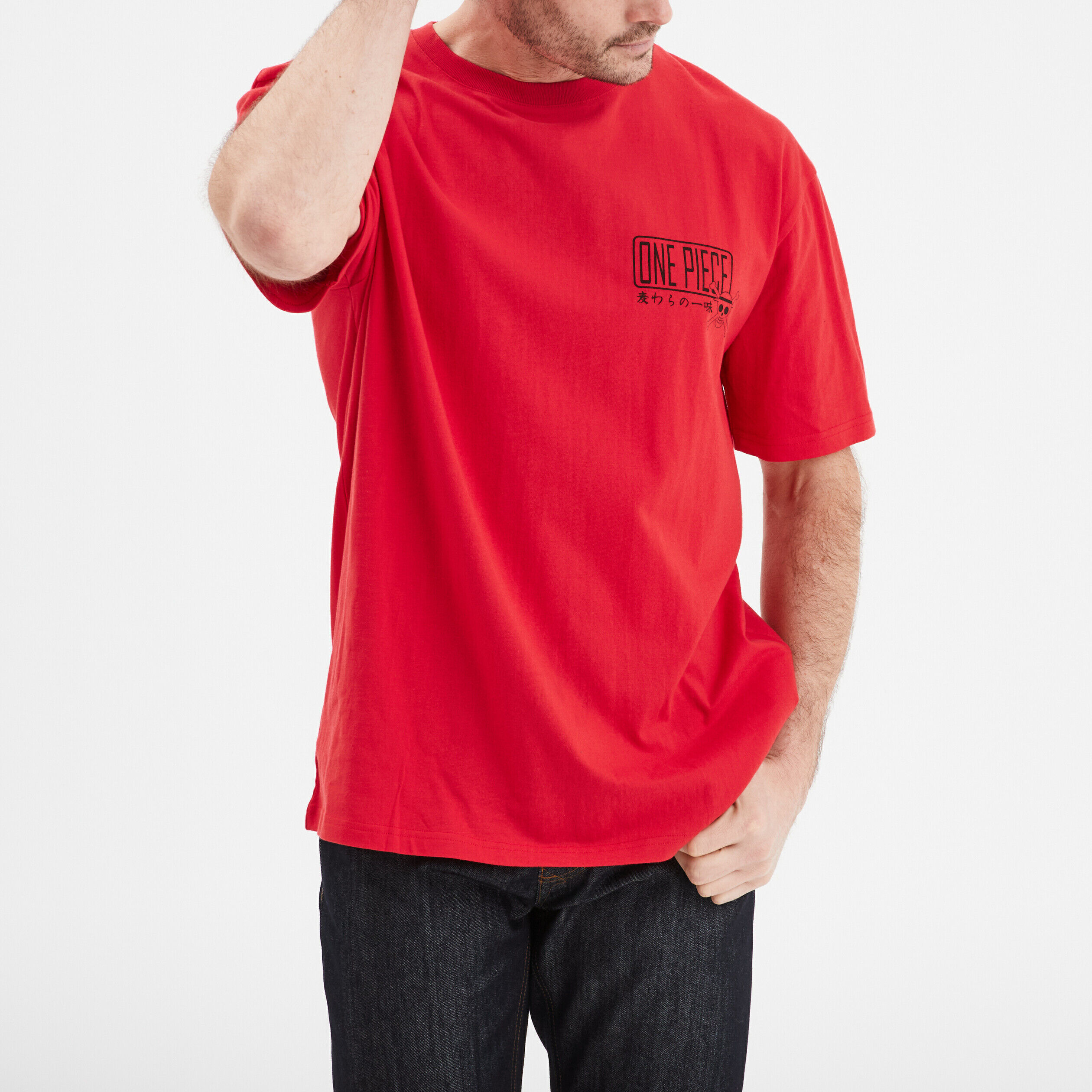T-shirt manches courtes One Piece rouge homme