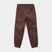 Pantalon battle taille &eacute;lastiqu&eacute;e coton marron fonc&eacute; gar&ccedil;on