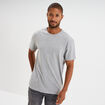 T-shirt droit en coton manches courtes gris homme