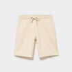 Short jogging molleton droit ecru homme