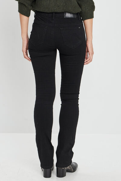 Jeans bootcut taille normale noir femme