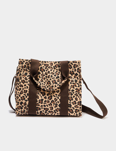 Sac &agrave; main avec bandouli&egrave;re sable femme