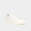 Tennis basses en cuir blanc homme