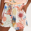 Short large fluide ecru femme