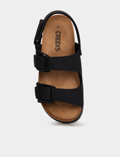 Sandales avec boucles noir gar&ccedil;on