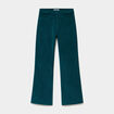 Tregging flare stretch effet velours vert fonc&eacute; fille