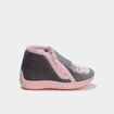 Chaussons botillons effet velours rose b&eacute;b&eacute; fille