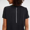 T-shirt de sport droit manches courtes noir femme