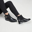 Bottines chelsea plates noir femme