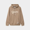 Sweat &agrave; capuche hoodie molleton taupe homme