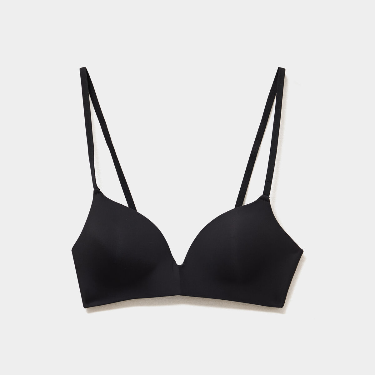 Soutien-gorge triangle bretelles fines noir femme