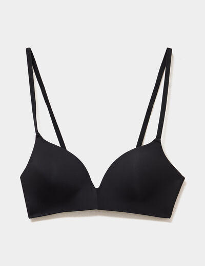 Soutien-gorge triangle bretelles fines noir femme