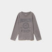T-shirt manches longues coton gris fonc&eacute; gar&ccedil;on