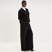 Chemise dos smock&eacute; manches courtes noir femme