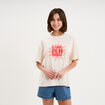 T-shirt droit manches courtes coton rose clair femme