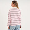 Polo manches longues coton rose pastel femme