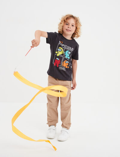 Pantalon jogger regular coton sable garçon