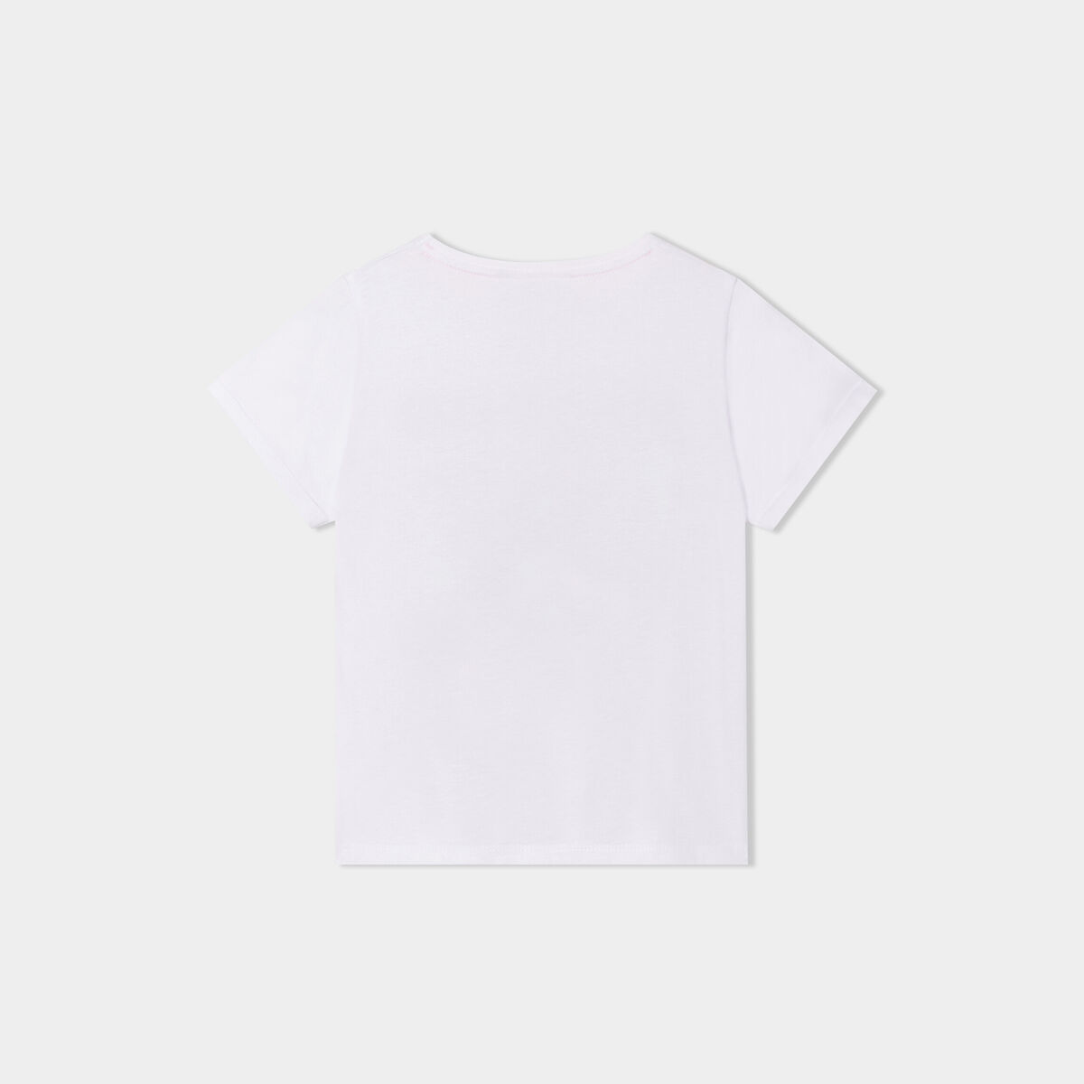 T-shirt col rond manches courtes Stitch blanc fille