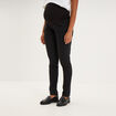 Jegging grossesse confort avec bandeau denim noir femme maternit&eacute;