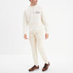 Pantalon jogging cargo molleton ecru homme