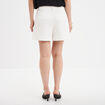 Short fluide city avec pinces blanc femme