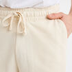 Short de jogging en molleton ecru homme
