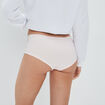 Shorty en coton avec dentelle rose poudrée femme