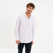Chemise ajust&eacute;e manches longues blanc homme