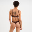 Soutien-gorge bandeau microfibre marron femme