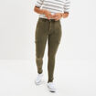 Pantalon cargo skinny 7/8ème Liberto vert kaki femme