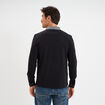 Polo manches longues coton majoritaire noir homme