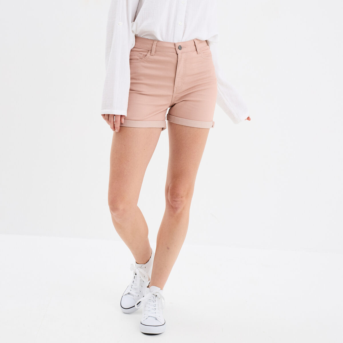 Short Basique Zara Rose Poudré Taille S - Occasion Très Bon état