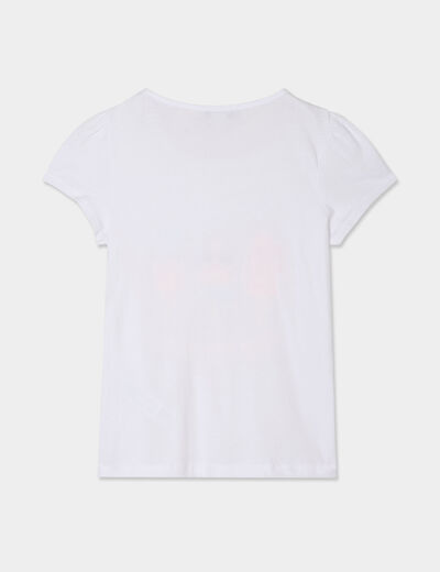 Ensemble pyjama short 2 pièces blanc fille
