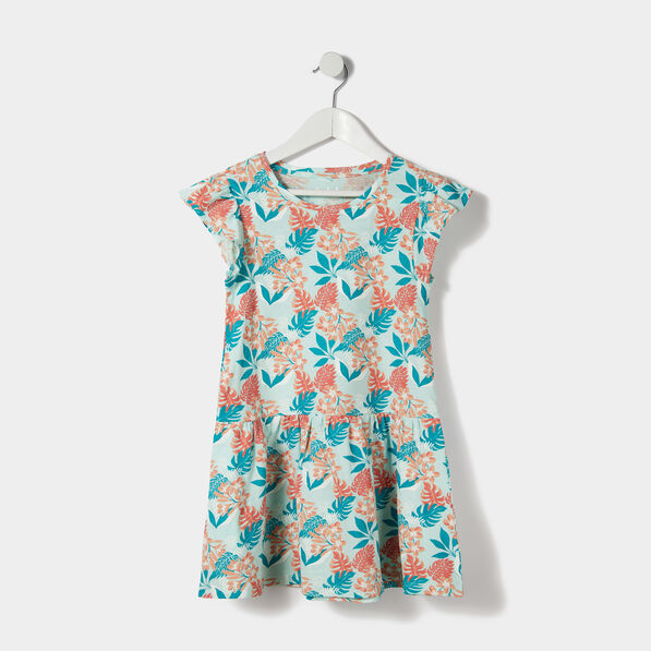 robe courte evasee a volants bleu turquoise fille Robe courte évasée à volants bleu turquoise fille