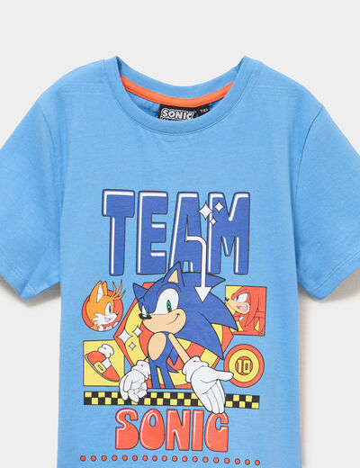 Ensemble pyjama short et t-shirt Sonic bleu gar&ccedil;on