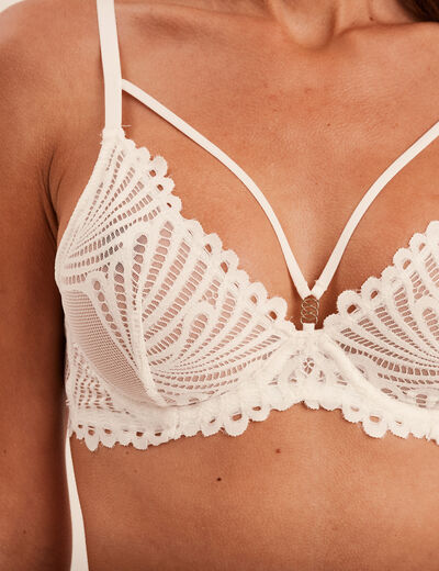 Soutien-gorge emboîtant dentelle blanc femme