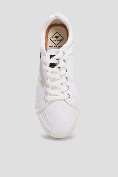 Tennis à lacets blanc homme