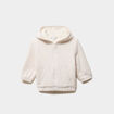 Gilet c&ocirc;tel&eacute; doubl&eacute; &agrave; capuche beige b&eacute;b&eacute; gar&ccedil;on