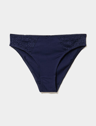 Culotte coton majoritaire bleu marine femme grande taille